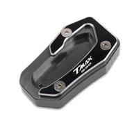 RTSMD Prolunga Per Cavalletto Laterale Per Moto, Estensione Per Cavalletto Per Yamaha TMAX530 DX 2017-2023, Estensione Antiscivolo Moto Cuscino Staffa Piede(Titanio)