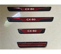 RTSMD Protezione Battitacco Per Mazda CX-80 CX80 2024-2025, Pedale Di Benvenuto, Accessori Set Per Interni(ROSSO)