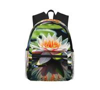 RTSTNMBD Water Lily, zaino da viaggio per donne e uomini, impermeabile, zaino per laptop da 15,6 pollici
