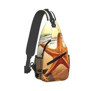 RTSTNMBD Zaino a tracolla per uomo donna borsa a tracolla American Car in marrone borsa da petto marsupio marsupio per escursioni all'aperto, Stella marina, Taglia unica