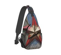 RTSTNMBD Zaino a tracolla per uomo donna borsa a tracolla American Wastern Texas Star borsa da petto marsupio marsupio per escursioni all'aperto
