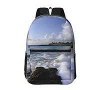 RTSTNMBD Zaino da viaggio per donne e uomini 17 pollici impermeabile Carry On Backpack Puerto Rico - Zaino da spiaggia per laptop