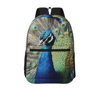 RTSTNMBD Zaino da viaggio per donne uomini 17 pollici impermeabile Carry On zaino The Peacock Laptop Backpack