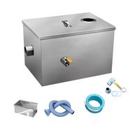 RTTZBOZ Separatore di Grasso, Filtro Antigrasso in Acciaio Inossidabile, Separatore Olio-Acqua per Acque Reflue per Ristorante, Bar, Mensa, Cucina Sotto Il Lavello ( Size : 45*25*25cm/18*10*10in )