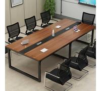 RTTZBOZ Tavolo Riunioni Desk Scrivania Rettangolare per Seminari con Piano in Legno per Ufficio, Riunioni, Sale Conferenze, Ristoranti(Brown,400x130cm/157x51in)