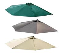 RTVGNSZSJL 2.7m Copertura di Ricambio per Ombrellone 5 Stecche Telo di Ricambio per Ombrellone per Patio Esterno，Tessuto di Ricambio per Ombrellone A Mezzaluna(Green)