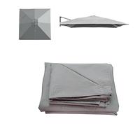 RTVGNSZSJL 3x3cm Baldacchino per Ombrellone A Sbalzo Quadrato 8 Stecche Telo di Ricambio per Ombrellone Giardino 3x4m Rettangolare Copertura di Ricambio(Grey,4x3m/13x10ft)