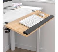 RTVGNSZSJL 55cm 65cm 75cm Prolunga da Scrivania Ergonomica Inclinabile, Supporto per Tastiera Pieghevole, Prolunga per Scrivania da Computer, Senza Perforazione(Maple,55cm/22in)