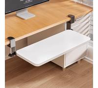 RTVGNSZSJL sotto Scrivania Cassetto per Tastiera 60/70/80/90x24cm Vassoio Estensibile Ergonomico Vassoio Scorrevole per Tastiera per Casa Ufficio(White,60 * 25/24 * 10in)