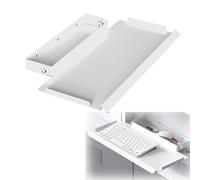 RTVGNSZSJL Supporto Universale per Tastiera E Mouse da 45cm 60cm,Piattaforma Tastiera per Tastiera A Muro Pieghevole A 90° Vassoio per Tastiera(White,45cm/18in)