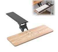 RTVGNSZSJL Tastiera Estraibile Girevole 75cm 64cm 55cm Supporto Scorrevole Regolabile in Altezza, Ripiano Tastiera con Tappetino per Mouse(Maple,64x24cm/26x10in)