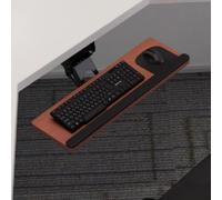 RTVGNSZSJL Vassoio per Tastiera Regolabile in Altezza Inclinabile 65x25cm Vassoio Estensibile Ergonomico Cassetto per Tastiera sotto La Scrivania，Supporto Tastiera(Teak,25in/65cm)