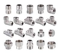 RTVURK 1/2 3/4 BSP Femmina Filettatura Maschio Tee Tipo Riduzione Gomito In Acciaio Inox Butt Adattatore Adattatore Accoppiatore Raccordi Idraulici (Color : 04 to 06 Female Male)