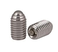 RTVURK 10pcs M3 M4 M5 M6 M8 Hex Socket Spring Ball Plunger Set Vite 304 in Acciaio Inox Onda Perline Posizionamento Marmi Viti Strette (Size : M6x20)