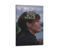RTWEGRYRHKK Poster su tela con scritta "The Worst Person in The World", decorazione artistica da parete, stile vintage, per soggiorno e camera da letto, 50 x 75 cm, con cornice