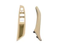RTYdfDV Set Di Maniglie Interne In Pelle Per Porte Con Guida A Sinistra Per Serie 5 F10 F11 F18 520 523 525 528 530 535 Tappo maniglia porta interna(Beige 2pcs set2)