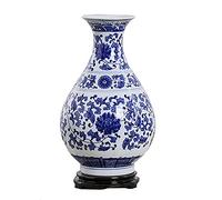 RTYHN Jingdezhen Vaso Porcellana Blu e Bianca,Soggiorno Vasi Cinesi,Vaso Semplice e Decorativo