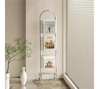 Rtyuioaz Portariviste da pavimento con ruote, organizer in metallo a 3 ripiani per brochure, volantini e riviste, elegante espositore per uffici, biblioteche, ricevimenti