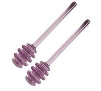 RTYUSWL 5.3 in Vetro Ad Alto Borosilicato Agitatore per Miscelazione Miele Mestolo per Miele Bastoncini Cucchiaio per Miele per Barattolo di Miele Distribuire Marmellata di Miele(Rosa)