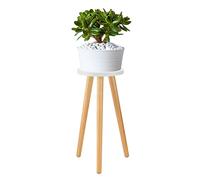 RTYUSWL Supporto per Piante da Interno Tavolo per Piante di Metà Secolo in Legno per Vasi da Fiori Porta Piante Alto e Resistente Decorazioni per la Casa Moderne Tavolino Rotondo Laterale(20*42,5 cm)