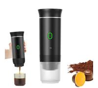 Rtyweth Macchina per caffè espresso portatile, auto-riscaldante, 4-6 minuti, macchina da caffè portatile 3 in 1, capsule, per una ricarica piccola Larg Times, 50