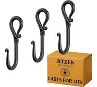 RTZEN 3 x Decorazione scappatoia Ferro Gancio Appendiabiti, Cappello, Porta Asciugamani, Home organizzato, Accessori da Bagno Realizzato a Mano décor