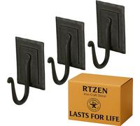 RTZEN Appendiabiti Ganci | 3 Appendini fatti a mano doppio per cappotti, cappelli, asciugamani, | Spacy Home Decor | Montaggio a parete