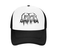 RTZXGIGC Heavy Metal Band Horror Capelli Lunghi Necrologio Estate Mesh Cappelli da Baseball Uomo Adulto Maschio Spiaggia papà Cappelli Hip Hop Trucker cap