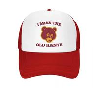 RTZXGIGC Mi Manca Il Vecchio Cappelli da Camionista Uomini Donne Sport College Dropout Orso Berretti da Sole Regolabile Snapback Mesh Baseball