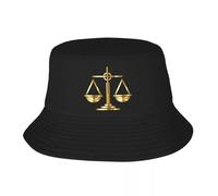 RTZXGIGC Scale d'oro Unisex Personalizzate di Giustizia Law Logo Cappello da Pescatore Viaggio Spiaggia Avvocato Legale Partito Estate Campeggio Cappelli
