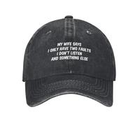 RTZXGIGC Unisex Mia Moglie Dice Che Ho Due Difetti Stampato Berretto da Baseball Regolabile Trucker Dad Cappello Baseball Snapback cap