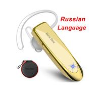 (RU Gold con borsa) New Bee Auricolare Bluetooth V5.0 Cuffie wireless con microfono 24 ore Cuffie Mini vivavoce