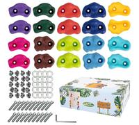 RUACDIQ Arrampicata per Bambini, Prese Arrampicata con Viti di Fissaggio per Torre da Gioco, appigli da Arrampicata per Regali di Natale e di Compleanno, 10 Colori (20)