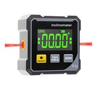 Ruaizel LCD Level Box Digitale Ricaricabile con Laser Elettronico Angle Finder, con 4 Lati Magnetici con Cavo Type-C per Ricarica Inclinometro Livella Laser Impermeabile con Retroilluminazione