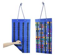 Ruaizel Organizer da appendere per Hot Wheels, organizer per auto giocattolo con 120 ruote calde, vetrina per camera da letto, camera dei bambini, soggiorno (blu scuro)