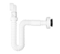 Ruaizel Scarico Lavandino Bagno flessibile, G1 1/4" tubo lavandino bagno, Tubo di scarico sostituibili, Adatto per tubi da 40-50 mm per installazione del lavandino del bacino