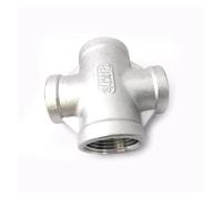 RUAJOGYNVM 1/2" 3/4" 1" 1-1/4" 1-1/2" Female Thread Four 4 Way Cross 304 Stainless Steel Pipe Fitting Reducer Connector Coupler (1.5 BSP - 3I4 BSP)