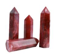RUAJOGYNVM 1pc 6-7cm Nature Red Moonstone Tower Point Magic Home Scene Desktop Decoration Crystal
