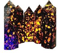 RUAJOGYNVM 1pc 60-70mm Flame Stone Column Raw Craft