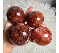 RUAJOGYNVM 1pc 65-70mm Fire Stone Ball Ornament Crystal Sphere Quartz Decor