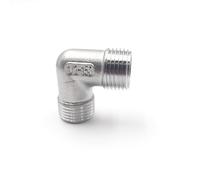 RUAJOGYNVM 1pc 90RIGHT Angle MM 1/4" BSP Elbow Butt Adapter 304 Stainless Steel Pipe Fittings Suitable Home Piping
