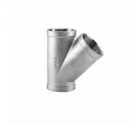 RUAJOGYNVM 1PCS 304 Stainless Steel Y Shape 3 Ways Joint 1/4 3/8 1/2 3/4 1" 2" Female/Male Thread One Split Two Way Water Pipe Fittings(R-Shape Female threa,1-1/4")