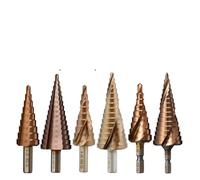 RUAJOGYNVM 1Pcs Cobalt Step Drill Bits HSSCO M35 Spiral Straight Grooved Triangle Hex Quick Change Shank Stainless Steel Hole Cutter(Cobalt Type 3,6.5-40mm(11 Steps)) RUAJOGYNVM