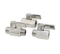 RUAJOGYNVM 316 Stainless Steel Ball Valve Inner And Outer Wire Miniature Pressure Valve Water Pipe Thread Switch DN15(3/8")