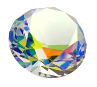 RUAJOGYNVM 8cm AB Color K9 Crystal Prism Rainbow Gemstone Tip Bottom Glass Diamond Wedding home tabletop decoration