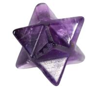 RUAJOGYNVM Amethyst, Stone Worry Crystal Protection Sacred Generator Six-Pointed Star for Home Office Decor