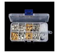 RUAJOGYNVM Assortimento di 150 terminali a crimpare for connettori a Forcella for Auto, Maschi e Femmine, con Guaina Isolante for Motocicletta