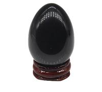 RUAJOGYNVM Black Obsidian Egg Shaped Gemstones Crystals and Stones Statue Table Decoration Crafts Home Decor