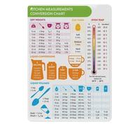 RUAJOGYNVM Chef Kitchen Conversion Chart Metal Sign Measurement Reference Poster For Home Cooking And Cafe Wall-Art 8 X 12 inch