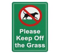 RUAJOGYNVM Classic Metal Tin Sign Keep Off The Grass No Treading Wall-Art Green Garden Decor Plaque for Yard Park Lawn Flower Garden 8 X 12 inch